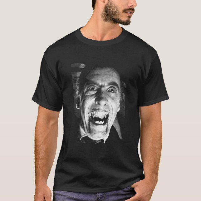 Dracula Vampire Christopher Lee Classic T Shirt (Framsida)