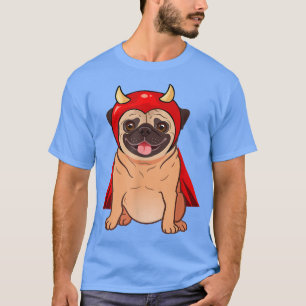 Dracula Vampire Pug Cute Hund Halloween Costume Pu T Shirt