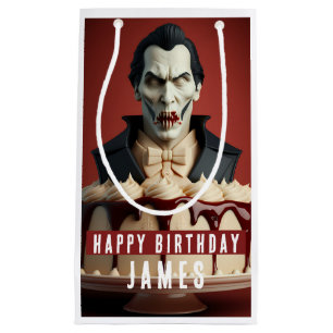 Dracula Vampire themed Cream Cake - Birthday