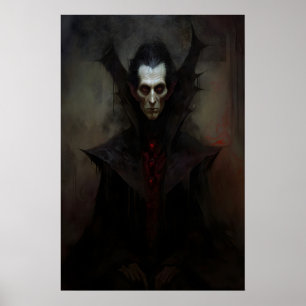 Dracula Vampyr Målning, Halloween , Mörk Poster