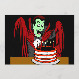 Dracula vampyrHalloween födelsedag Inbjudningar