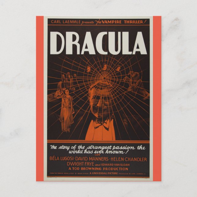 Dracula - Vintage film Vykort (Framsida)