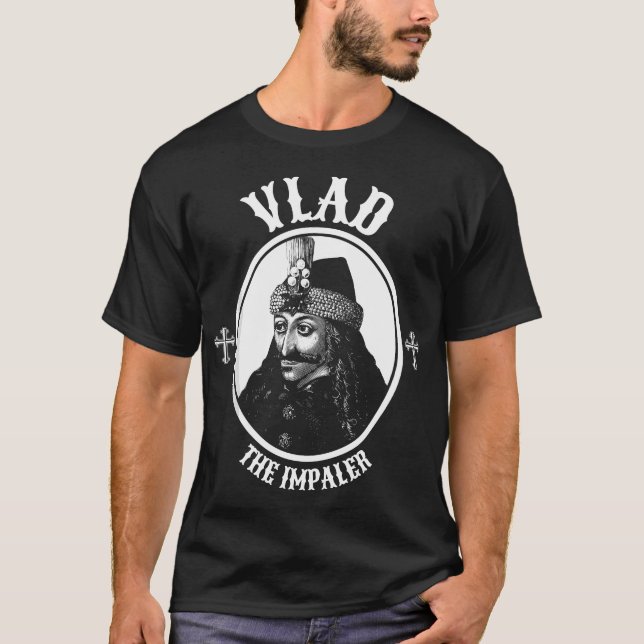 Dracula Vlad the Impaler Odöda Goth T Shirt (Framsida)