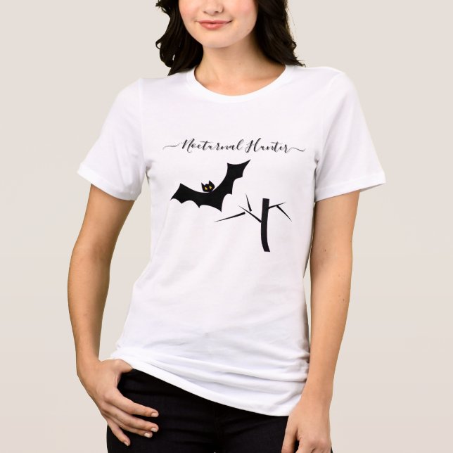 Dracula's Nocvändal Awaits Fungny Bita av natten T Shirt (Framsida)
