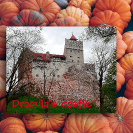 Draculas slott Transilvania halloween Vykort