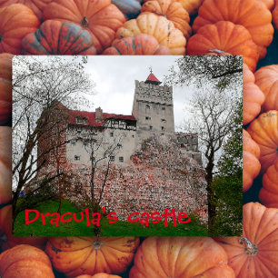 Draculas slott Transilvania halloween Vykort