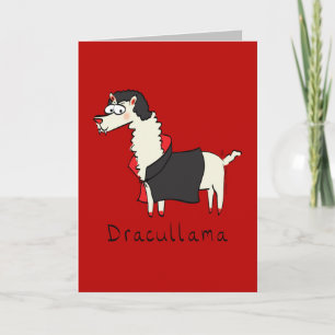 Dracullama - Roligt Halloween-Llamakort Kort