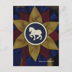 Draft Horse Rosette Vykort