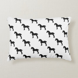 Draft Horse Silhouette Prydnadskudde