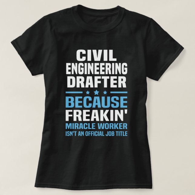 Drafter för civilingenjörskonst t shirt (Design framsida)