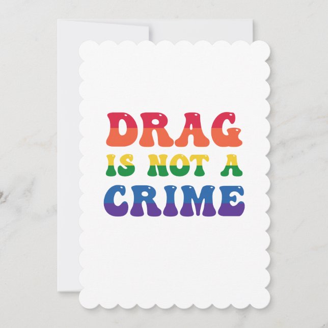 Drag är inte ett felaktigt kort för flata hälsning (Framsida)