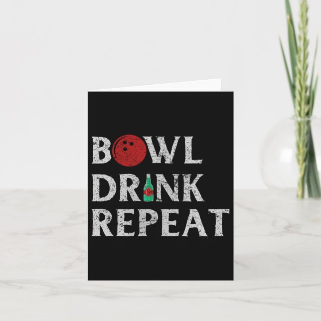 Drag av Bowl Upprepa Coola Skiljspel Drinking Älsk Kort (Framsida)
