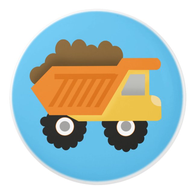 Drag av keramisk Lastbil-knapp för bygg- och anläg Knopp (Framsidan)