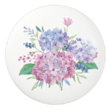 Drag av keramiska lådor - Vattenfärg Hydrangeas