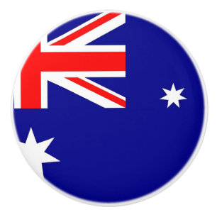 Drag av keramiskt knapp med flagga av Australien Knopp