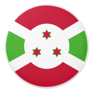 Drag av keramiskt knapp med flagga av Burundi Knopp
