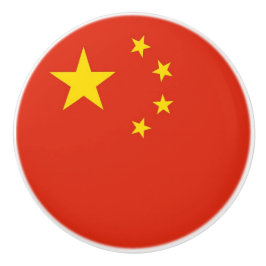 Drag av keramiskt knapp med flagga av China Knopp