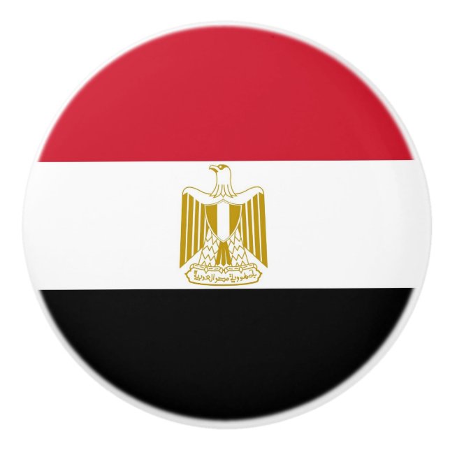 Drag av keramiskt knapp med flagga av Egypten Knopp (Framsidan)