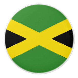 Drag av keramiskt knapp med flagga av Jamaica Knopp