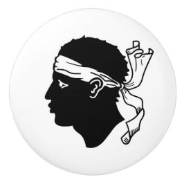 Drag av keramiskt knapp med flagga av Korsika Knopp