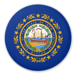 Drag av keramiskt knapp med flagga av New Hampshir Knopp