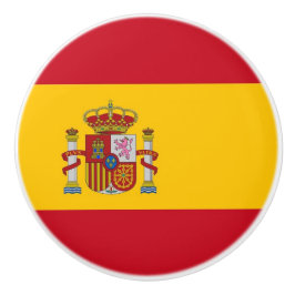 Drag av keramiskt knapp med flagga av Spanien Knopp