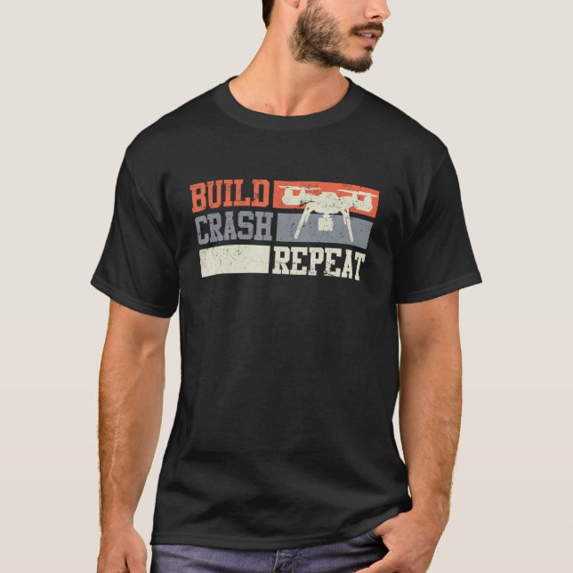Drag av Quadrocopter-Tävlan Pilot Fpv Rc-diagram T Shirt (Framsida)
