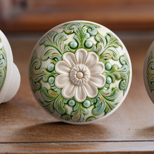 Drag av verdant Blommar Elegance Ceramic Knopp Dra