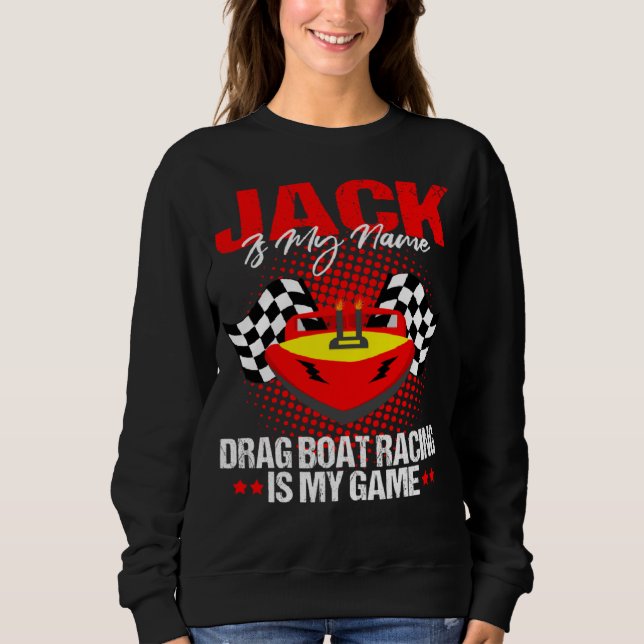 Drag Boat Driver Quote for Speedboat Racing Jack   T Shirt (Framsida)