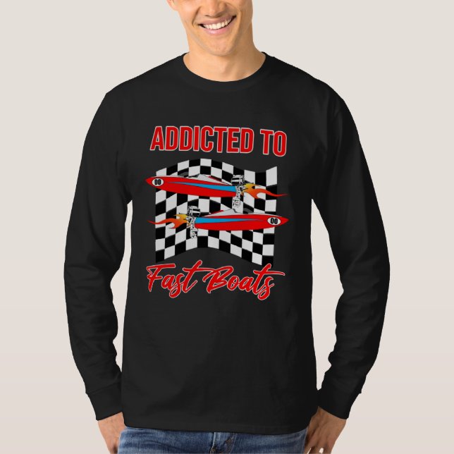 Drag Boat for Drag Boat Driver and Speedboat Racin T Shirt (Framsida)