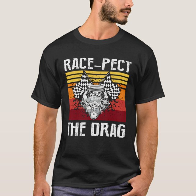 Drag Boat for Drag Boat Driver and Speedboat Racin T Shirt (Framsida)