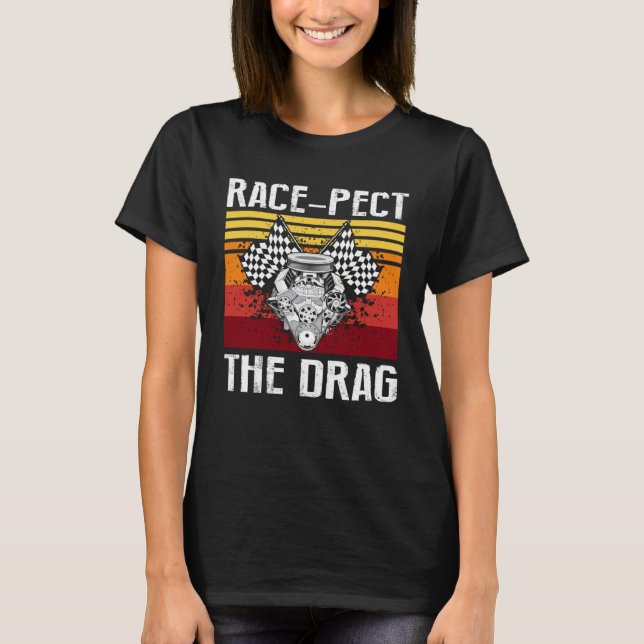 Drag Boat for Drag Boat Driver and Speedboat Racin T Shirt (Framsida)