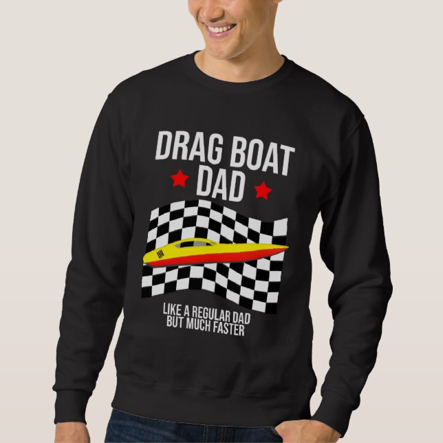 Drag Boat Racer for Drag Boat Race and Drag Boat   Lång Ärmad Tröja (Framsida)