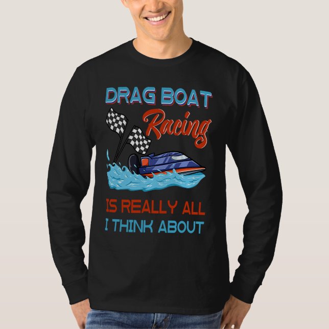 Drag Boat Racing RC Model Boating Driver  3 T Shirt (Framsida)
