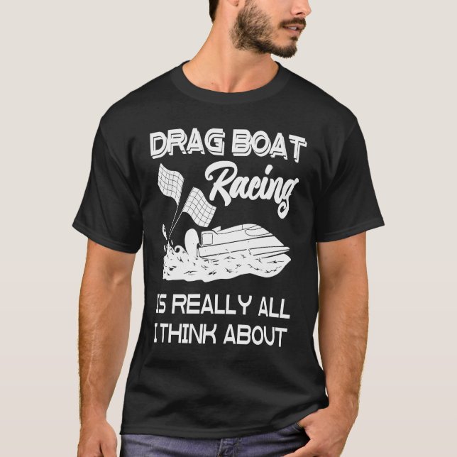Drag Boat Racing RC Model Boating Driver  5 T Shirt (Framsida)