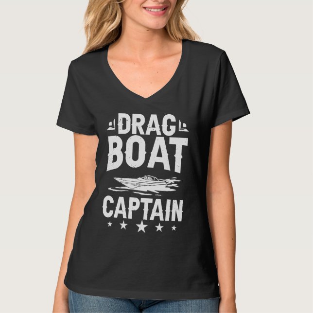 Drag Boat Racing RC Model Boating Driver T Shirt (Framsida)