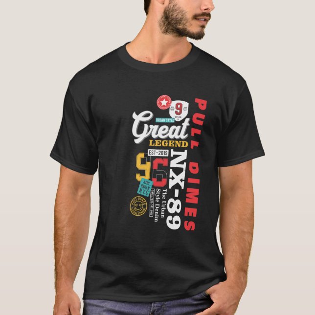 Drag Dimes Streetwear 009 HipHop Merch Text Sty T Shirt (Framsida)