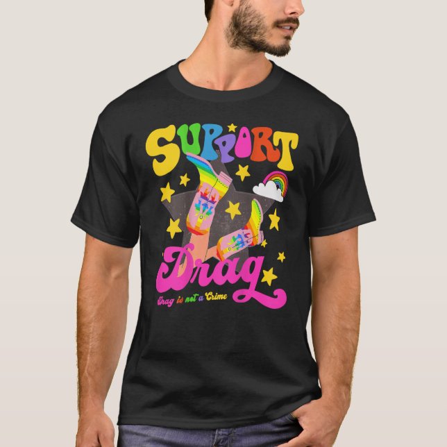 Drag-dra för support är inte ett brott uppifrån oc t shirt (Framsida)