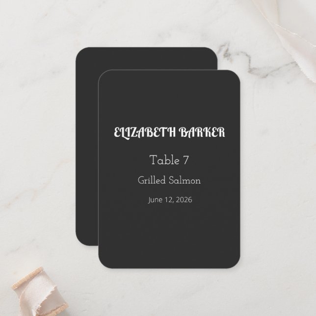 Drag & Drop Skapa Anpassade Festlighetsinbjudninga Placeringskort (Fram/Back In Situ)