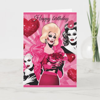 Drag drottning Birthday Card Kort