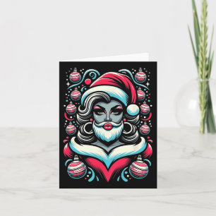 Drag drottning Santa Slay-julen för Drag Tävling S Kort