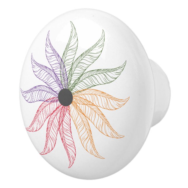 Drag - Färgad - fjädrar Knopp (Höger)