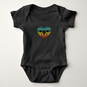 Drag i Retro Vintage Sunset Heart T Shirt