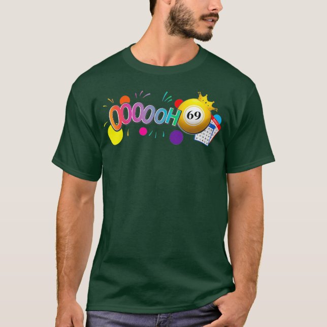 Drag Queen Bingo Funny Oooh 69 Bingo Fläkt HBT T T Shirt (Framsida)