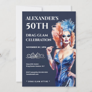 Drag queen lgbtq carnival festival glam glitz inbjudningar