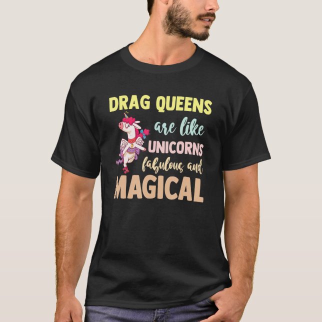 Drag Queen LGBTQ Pride Gay Rights Make Up Gender E T Shirt (Framsida)
