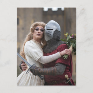 Drag Queen och en Knight Vykort