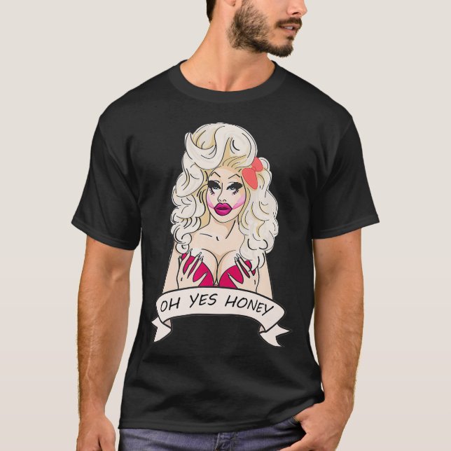 Drag Queen Oh Honyes Premium T Shirt (Framsida)