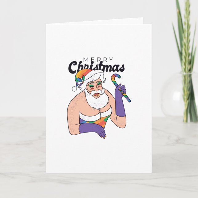 Drag Queen Santa Kort (Framsida)