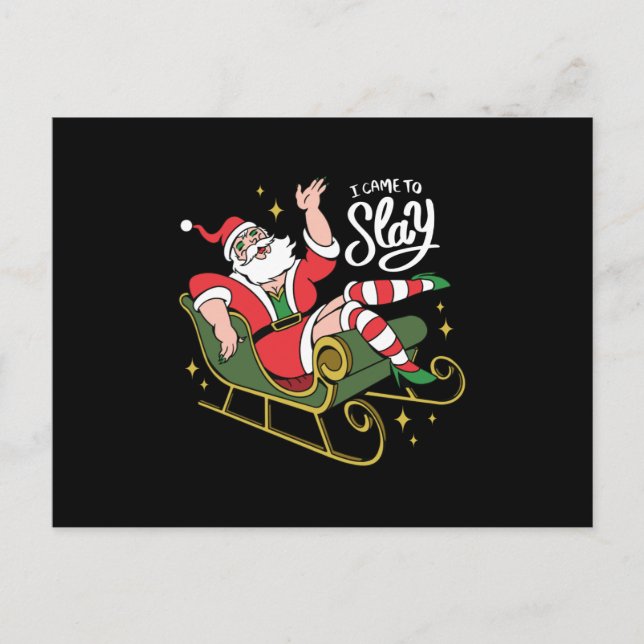 Drag Queen Santa Vykort (Framsida)